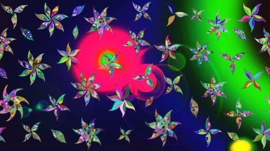 Suluboya, elle çizilmiş. Raster hisseleri. Gri üzerine çiçekler. Taslak arkaplan deseni.