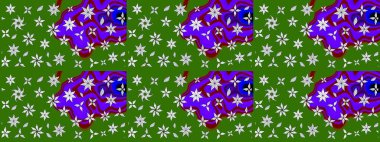 Küçük çiçekte güzel bir çiçek deseni var. Raster deseni. Çiçekli çiçek deseni, suluboya..