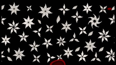 Çiçek ve yapraklı çiçek deseni. Raster illüstrasyonu. Küçük çiçekli şirin desen.