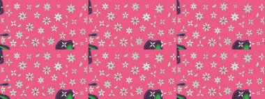 Raster 'ın taze dokusu. Yumuşak pamuk tasarımı. Paketleme, tekstil, duvar kâğıdı için çiçek eskizi. Yumuşak fayans. Klasik çiçek deseni.