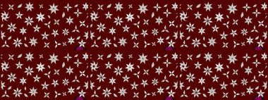 Düz Çiçek Elementleri Tasarımı. Renkli Yaz Temalı eskiz kalıbı. Sevimli çiçek raster deseni. Modaya uygun kumaş deseni.