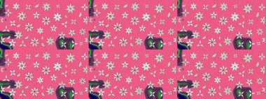 Raster illüstrasyonu. Küçük çiçekteki sevimli çiçek deseni. Güzel karalamalı çiçek desenli çizim. Güzel kumaş deseni.