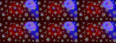 Tekrar eden çiçek arkaplanı, zarif kahverengi çiçek duvar kağıdı. Kahverengi renkler üzerine çiçek desenli çizimler, el yapımı papatyalar, papatyalar..