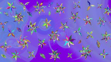 Çiçekler, dallar, bitkiler ve çiçekler. Güzel kumaş deseni. El çizimi. Raster illüstrasyonu.