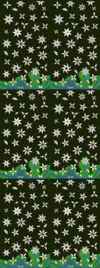 Çiçek arkaplan. Raster deseni. Küçük çiçekte güzel bir desen var. - Gri çiçekler. Çiçek kompozisyonu. Doğa. Çiçek kolajı.