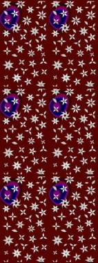 Şatafatlı bahar bahçesi dokusu. Kırmızı renkte çiçek çizimi. Çiçek deseni. Raster illüstrasyonu. Kırmızı renkte çiçekler.