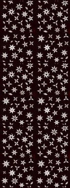 Raster Güzel kumaş deseni. Raster suluboya deseni, narin çiçekler, siyah çiçekler, tebrik kartı şablonu..