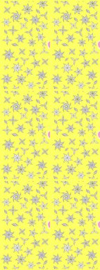 Moda baskıları için zarif bir şablon. Halk tarzı. Parlak renkli çiçekli ve sarı yapraklı harika bir çiçek deseni. Modern çiçek arkaplanı.