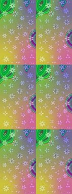 Kumaş, duvar kağıdı ve kağıt üzerine baskı yapmak için gelişen arka plan. Raster illüstrasyonu. Eski usul küçük çiçekli şirin bir eskiz deseni. Moda arka planında parlak buketler.