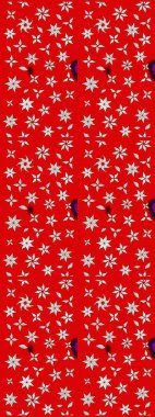 Raster illüstrasyonu. Eskiz arkaplan modeli. Kırmızı yapraklı yabani çiçekler. Suluboya, elle çizilmiş.