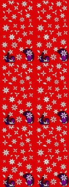 Raster Yumuşak kumaş deseni. Çiçek kırmızısı eskiz deseni. Raster çiçek izi. Klasik taslak çizimi.