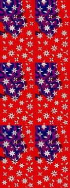 Çiçekli karalama şeklinde Raster çiçek deseni. Nazik, narin çiçek arkaplanı. Kırmızı renkte çiçekler.