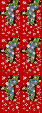 Güzel kumaş deseni. Raster illüstrasyonu. Bahar çiçekli güzel bir çiçek deseni..