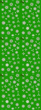 Yeşil renkli çiçekler. Küçük çiçekte sevimli çiçek deseni var..