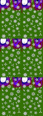 Eski moda arka plan. Raster illüstrasyonu. Kıvırcık, parlak örgü. Desen, çizim, çiçek sınırı. Güzel, parlak, pürüzsüz kumaş, tuval. Çiçeklerin çelengi.