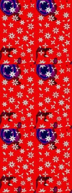 Raster resim. Güzel kumaş deseni. Doodle çiçekler ve dalları, otlar ve çiçekler. Elle çizilmiş.