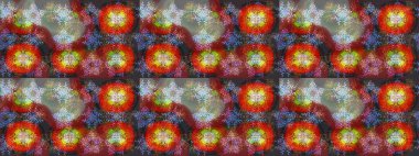 Kar taneleri deseni. Renkli arka planda izole edilmiş kar tanelerinin düz tasarımı. Kar taneleri arka planda. Raster illüstrasyonu. Kar tanesi süslemeli desen.