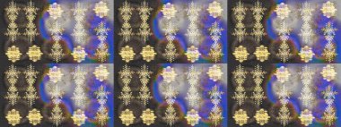 Düz dizayn. Raster illüstrasyonu. Renkli arka planda güzel kar taneleri. Kar Tanesi simgesi, izole.