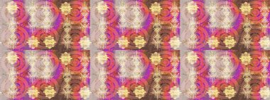 Sembol kışı, donmuş, Noel, yeni yıl tatili. Raster illüstrasyonu. Pembe, bej ve kahverengi siluet kar tanesi işareti. Grafiksel element dekorasyonu. Düz dizayn. Kar Tanesi mozaik simgesi.