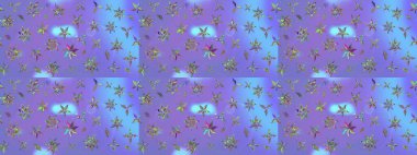 Eskiz geçmişi. Eski usul. Tomurcukları papatya çiçekleri olan sevimli bir çiçek deseni. Miles Fleur, süslü püslü bir süs. Kumaş, tekstil, duvar kağıdı baskısı için. Raster illüstrasyonu.