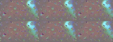 Organik motif arka planı. Raster illüstrasyonu. Çizim kalıbı. Ultraviyole kumaş deseni.