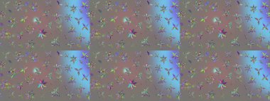 Düz Çiçek Elementleri Tasarımı. Chichi 'nin kumaş kalıbını çiz. Renkli Bahar Teması eskiz kalıbı. Çiçek deseni. Raster illüstrasyonu.