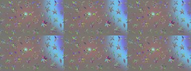 Küçük çiçekte hoş bir çiçek deseni var. Çiçeksel elementlerle süslenmiş zarif raster dokusu. Parlak çiçekli gri renkler üzerine soyut çizim deseni.