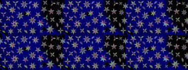 Raster illüstrasyonu. Çiçekler, dallar, bitkiler ve çiçekler. Güzel kumaş deseni. El çizimi.