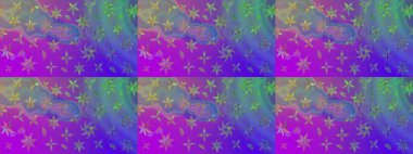 Güzel kumaş deseni. Raster illüstrasyonu. Renkli Bahar Teması eskiz kalıbı. Düz Çiçek Elementleri Tasarımı. Karalama çiçeği. Zentangle soyut çiçekleri.