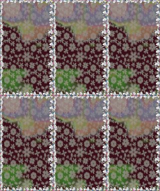 Küçük çiçekteki sevimli çiçek deseni. Raster illüstrasyonu. Kahverengi renkte çiçekler.