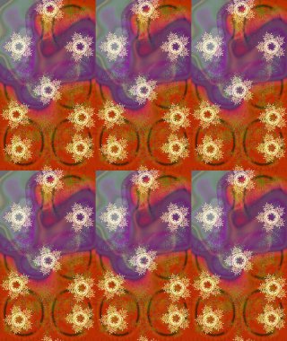 Renkli Bahar Teması eskiz kalıbı. Çiçekli çizim şekli. Turuncu renkli çiçekler. Düz Çiçek Elementleri Tasarımı.