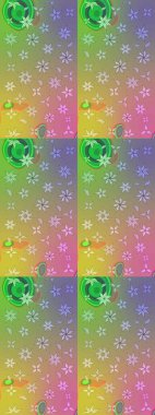 Çiçekli güzel suluboya desen. Raster illüstrasyonu. Tarafsız renklerde.