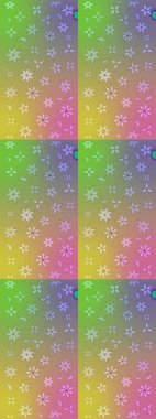 El çizimi çiçek çizimi deseni (fayans). Şirin çiçekli, desenli, nötr renklerde renkli eskiz deseni. Tekstil için suluboya çizim deseni.