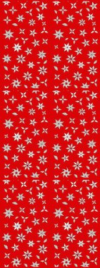 Çiçekli karalama şeklinde Raster çiçek deseni. Nazik, sevimli çiçek arkaplanı. Kırmızı renkte çiçekler.