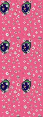 Çiçek deseni. Pembe renkte çiçek çizimi. Şatafatlı bahar bahçesi dokusu. Raster illüstrasyonu. Pembe renkte çiçekler.