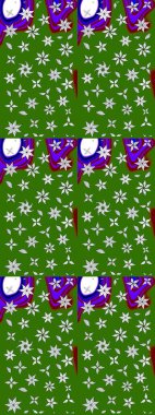 Bahar çiçekleriyle güzel bir çiçek deseni çizmişsin. Güzel kumaş deseni. Raster illüstrasyonu.