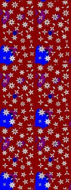 Raster illüstrasyonundaki çiçek desenli çizim. Kırmızı renklerde. Güzel kumaş deseni. Raster illüstrasyonu.