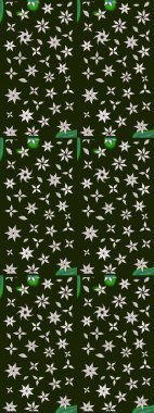 Küçük çiçekteki sevimli çiçek deseni. Güzel karalamalı çiçek desenli çizim. Güzel kumaş deseni. Raster illüstrasyonu.