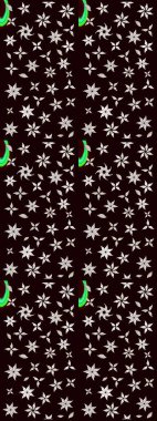 Çiçekli karalama şeklinde Raster çiçek deseni. Yumuşak, bahar çiçekli arka plan. Siyah renkte çiçekler.