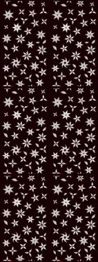 Siyah renkte güzel çiçekler, suluboya desenli, duvar kağıdı, kart ya da kumaş için fayanslı eskizler. Raster..