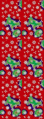 Sevimli çiçek raster deseni. Modaya uygun kumaş deseni. Renkli Yaz Temalı eskiz kalıbı. Düz Çiçek Elementleri Tasarımı.