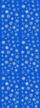 Zarif, parlak ve mavi çiçek desenli tasarım. Sabıka fotoğraflarında, bebek kıyafetlerinde, duvar kâğıtlarında, paket kutularında falan kullanılabilir. Raster..