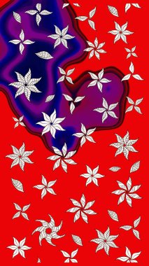 Suluboya, elle çizilmiş. Eskiz arkaplan modeli. Vadinin çiçekleri kırmızı renklerde. Raster - stok.