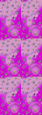 Çiçek duvar kâğıdı. Çiçek arkaplan. Tarafsız renklerde şirin tekstil tarzında. Raster illüstrasyonu. Renkli çizim deseni.