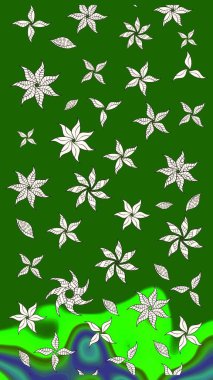 Raster stili kumaş deseni. Çiçekler suluboya çizim deseni.