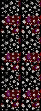 Çiçekli bahar çiçekleri. Küçük çiçekte güzel bir desen. Küçük renkli çiçekler. Moda baskıları için zarif bir şablon. Motley illüstrasyonu.