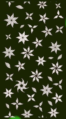 Raster illüstrasyonu. Küçük çiçekteki sevimli çiçek deseni. Gri renkli çiçekler.