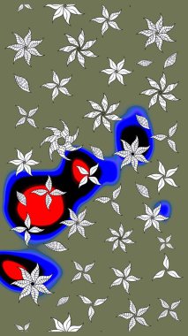 Modaya uygun kumaş deseni. Raster illüstrasyonu. Tony 'nin kumaş kalıbını çiz. Küçük çiçekte sevimli çiçek deseni var..