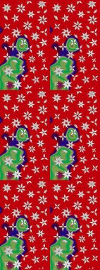 Renkli Bahar Teması eskiz kalıbı. Sevimli çiçek raster deseni. Düz Çiçek Elementleri Tasarımı. Kırmızı renkte çiçekler.