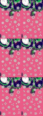 Zentangle soyut çiçekleri. Karalama çiçeği. Raster illüstrasyonu. Güzel kumaş deseni. Renkli Bahar Teması eskiz kalıbı. Düz Çiçek Elementleri Tasarımı.